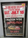 Original 1960s South Bend Motor Speedway Event Poster