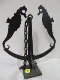Contemporary Iron Figural Sea Horse Anchor