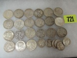 $12.00 Face Value All US 90% Silver Coins  Half Dollars & Quarters.
