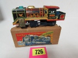 Antique Japan Tin Friction Locomotive Toy in Orig. Box