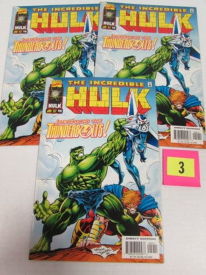 (3) Incredible Hulk #449 (1997) Key 1st Appearance Thunderbolts