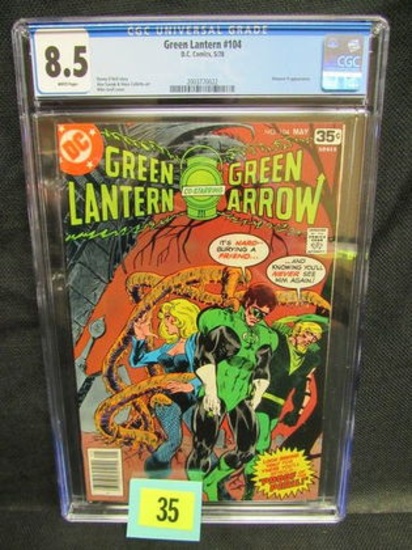 Green Lantern #104 (1978) Mike Grell/ Airwave Ii Cgc 8.5