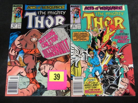 Thor #411 & 412 Copper Age Juggernaut Appearances