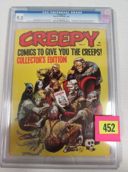 Creepy #1 (1964) Key 1st Issue Jack Davis/ Frazetta Cgc 9.2 Beauty!