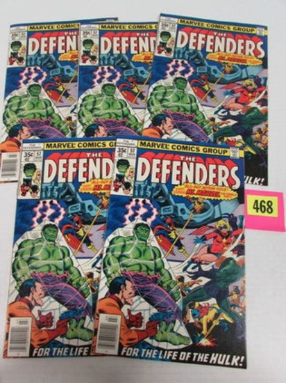 Dealer Lot (5) Defenders #57 (1978) Ms. Marvel Appearance