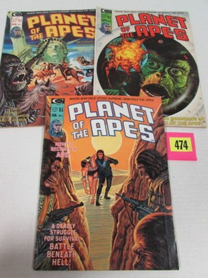 Planet Of The Apes #5, 7, 12 Bronze Age Curtis Marvel