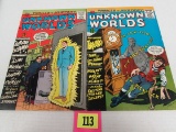 Unknown Worlds #40 & 41 Acg Silver Age Sci-fi