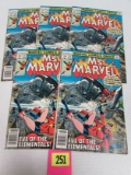 Dealer Lot (5) Ms. Marvel #11 (1977) Bronze Age