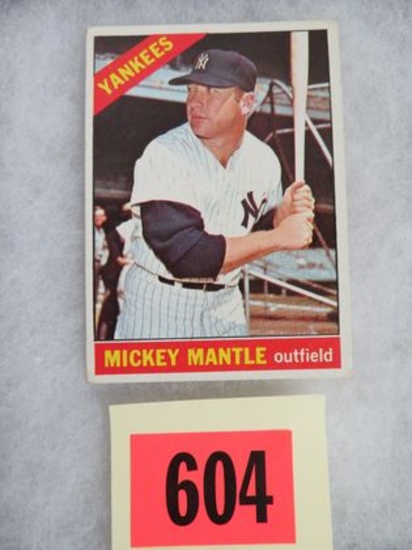 1966 Topps #50 Mickey Mantle Card