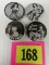 Bettie Page Group Of (4) Pin Backs