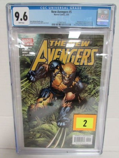 New Avengers #5 (2005) Classic Wolverine Cover Cgc 9.6