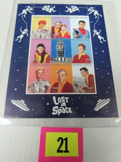 Lost In Space Uncut Postage Sheet