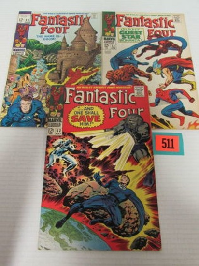 Fantastic Four Silver Age Lot #62, 73, 84