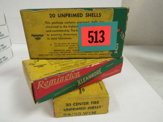 3 Boxes (60 Rds) Vintage NOS Factory Unprimed Brass 38/55 Win