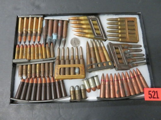 Case Lot of (80) Obscure Collector Ammo Cartridges w/ Stripper Clips, As Shown