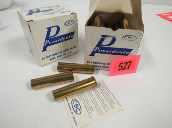 2 Boxes (50 Rds) Vintage NOS Factory Unprimed Brass 28 Ga Shotgun Shells