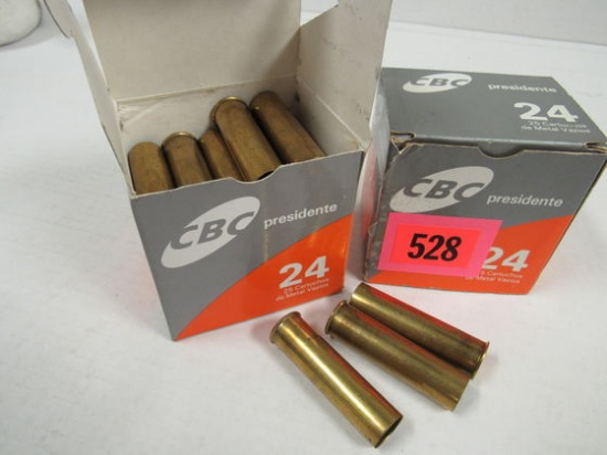 2 Boxes (50 Rds) Vintage NOS Factory Unprimed 24 Ga Brass Shotgun Shells
