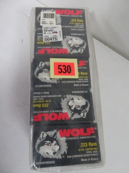 Sealed NOS Brick of 25 Boxes (500 Rds) Wolf .223 (62 Grain)