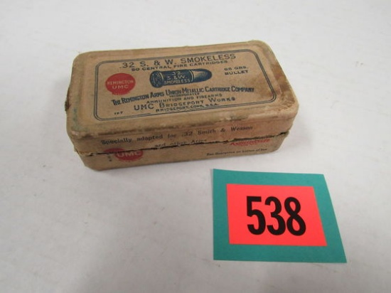 Antique 2 Piece Box (50 Rds) Remington UMC .32 S&W Ammo