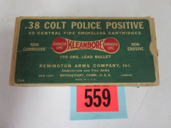 Antique Remington UMC Dog Bone Box (50 Rd) .38 Colt Police Ammo