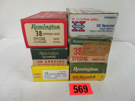 6 Boxes (120 Rds) NOS Factory 38 Special Ammo