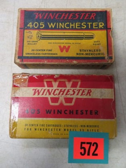 2 Boxes (40 Rds) NOS Factory 405 Winchester