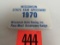 Rare 1970 Wisconsin State Fair Nascar Pit Badge