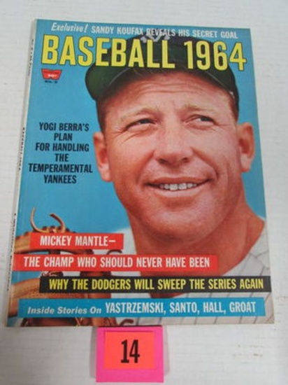 1964 Whitestone Baseball Magazine/ Mickey Mantle Cover