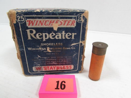 Antique Winchester Repeater 2-piece 12 Ga. Shot Shell Box Full