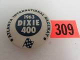 Rare 1963 Nascar Dixie 400 Staff/ Pit Badge