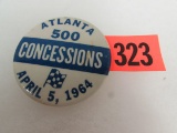 Rare 1964 Atlanta 500 Nascar 