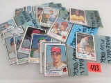 Lot (200) 1973 Topps Baseball Cards High Grade