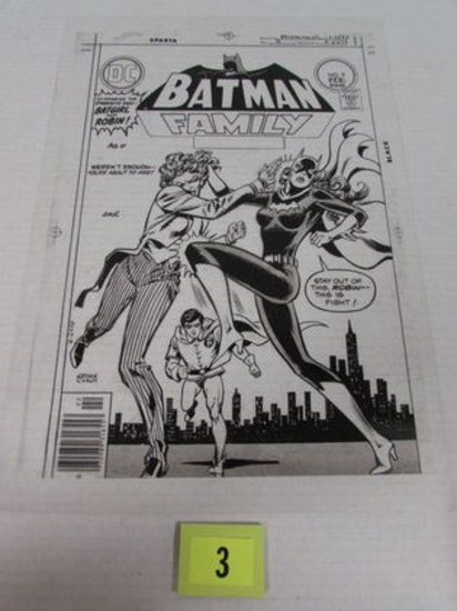 Batman Family #9 (1977) Classic Cover (joker's Daughter) Original Production Acetate