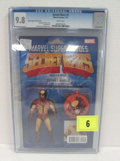 Secret Wars #2 (2015) Wolverine Action Figure Variant Cover Cgc 9.8