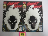 (2) Ghost Rider #15 (1991) Key Glow In The Dark / Classic Cover