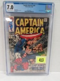 Captain America #106 (1968) Silver Age Jack Kirby Cover Cgc 7.0