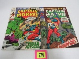 Captain Marvel #20 & 21 Silver Age Issues