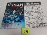 Only Human #0 & #1 (2014) Sdcc Exclusives Both Signed/ Ltd. Editions