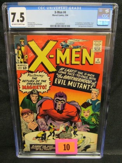 X-men #4 (1964) Mega Key 1st Quicksilver, Scarlett Witch+ Cgc 7.5 Beauty!