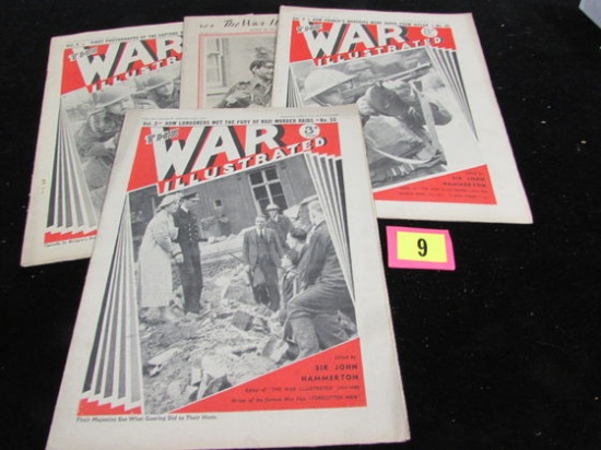 Lot (4) 1940's War Illustrated Magazines/ Papers