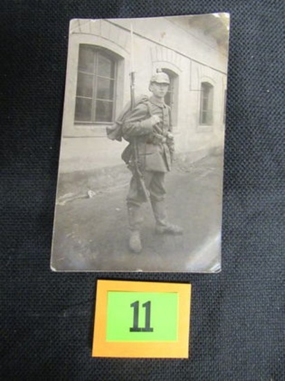 Ww I Real Photo Postcard/axis Soldier