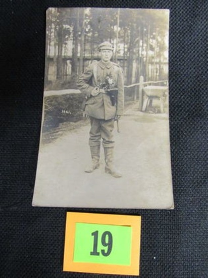 Ww I Real Photo Postcard/axis Soldier