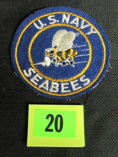 Wwii Usn 4" Seabees Jacket Patch
