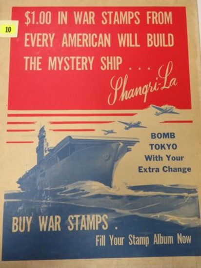 WW II War Bond Poster/Rare Cardstock