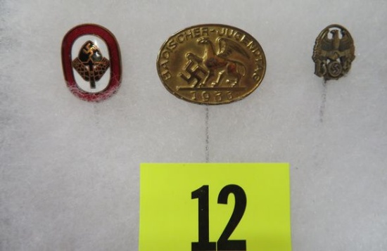 Group (3) WW II German/Nazi Stick Pins
