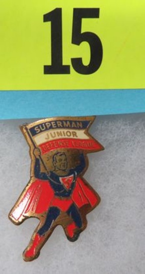 1941 Superman Junior Defense League Bread Premium Badge / Pin