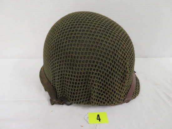 WW II U.S. Combat Helmet W/Net/Liner