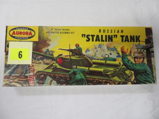 Aurora Stalin Tank Model Kit in Box