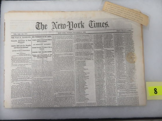 1863 Civil War Newspaper/Libby Prison