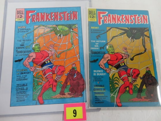 Original Artist Signed Cover Sketch for Dell Frankenstein #4 Comic Book (Mar 1967) w/ Original Comic
